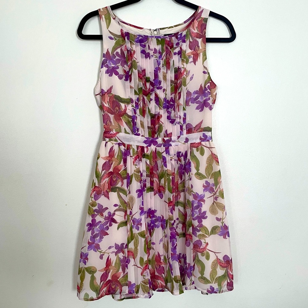 Pleated Floral Sundress